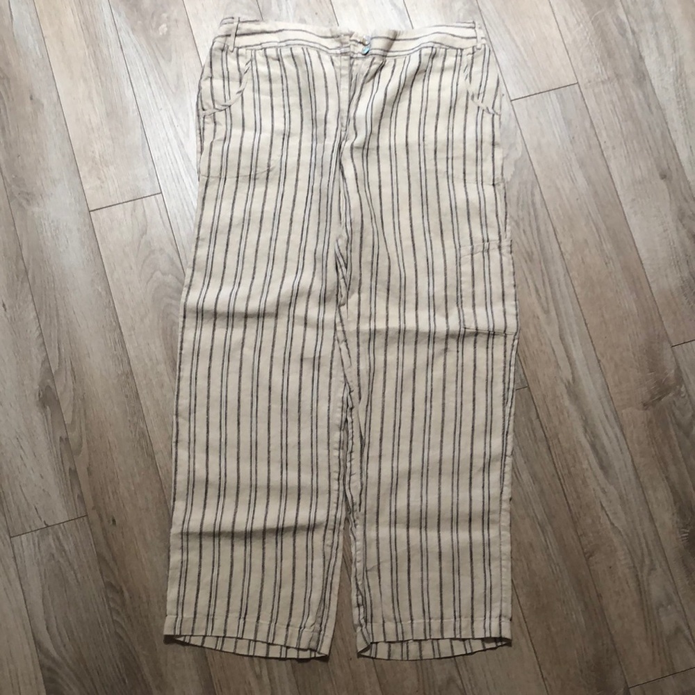 Chico’s linen stripe pants